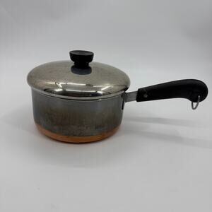 REVERE WARE Copper Bottom Stainless Steel 2 Quart Sauce Pan with lid D
